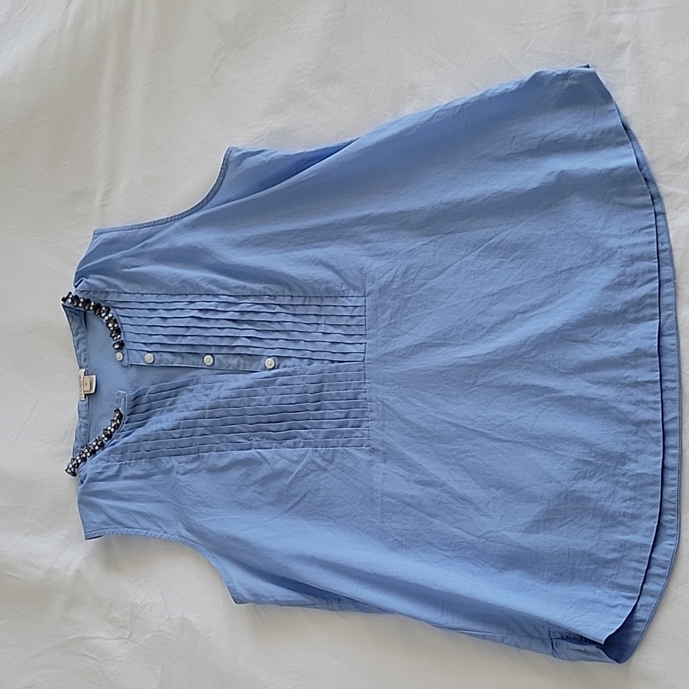 J Crew Embellished Neckline Shell - Size 8